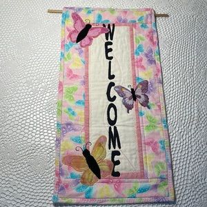 NEW! Handcrafted quilted WELCOME sign